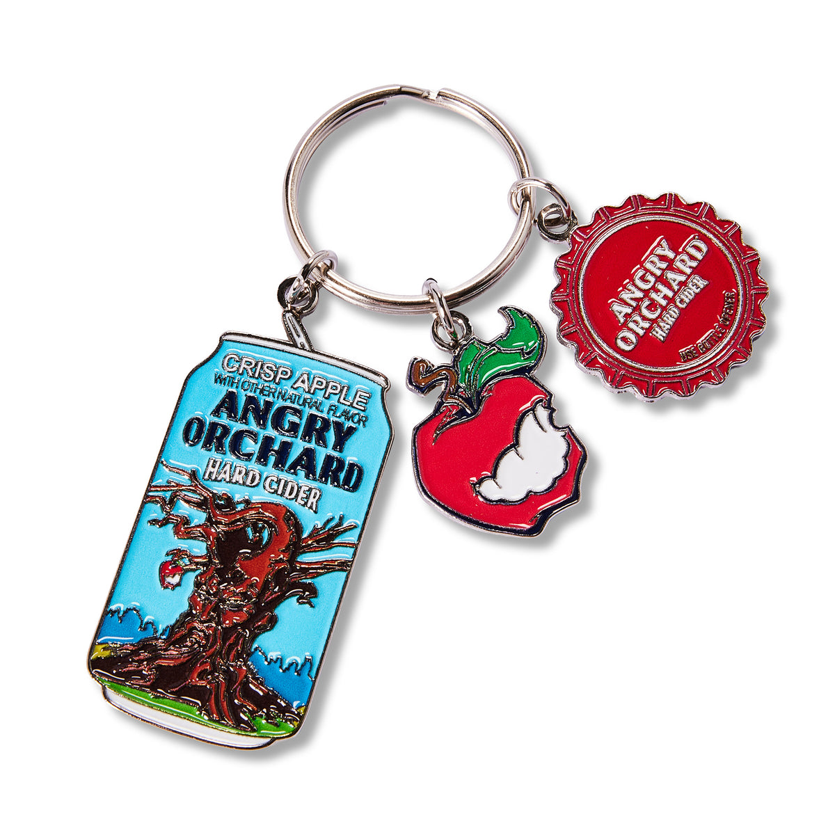 Enamel Apple Can Charm Keychain